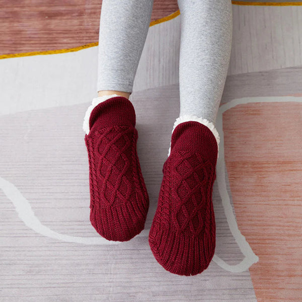 Antislip fleece sokken