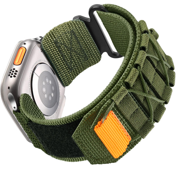 Nylon Canvas Loop Velcro Strap Voor Apple Watch